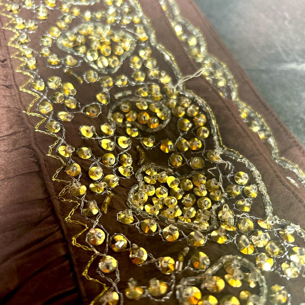 Knee Length Jeweled Waistline skirt